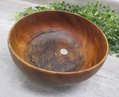 9 Inch Wooden Bowl Hand Made Green Mountain Woodcrafters Vermont Primitive