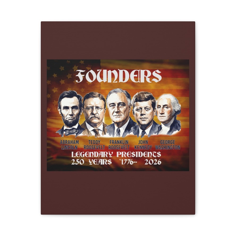 Founding Fathers 250 Years 1776 – 2026 Legends Canvas Wrap Print 16 x 24