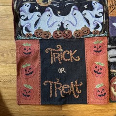 Halloween Patchwork Tapestry 36”x52” Retangular Table Topper Wall Hanging