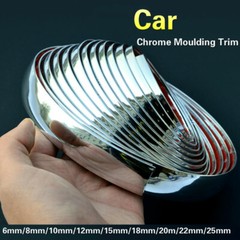 5M Universal Chrome Car Moulding Trim Strip car Door Edge Scratch Protector *