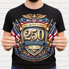 Anniversary USA Eagle Shield Flag, Personalized Custom Shaped Wood Sign