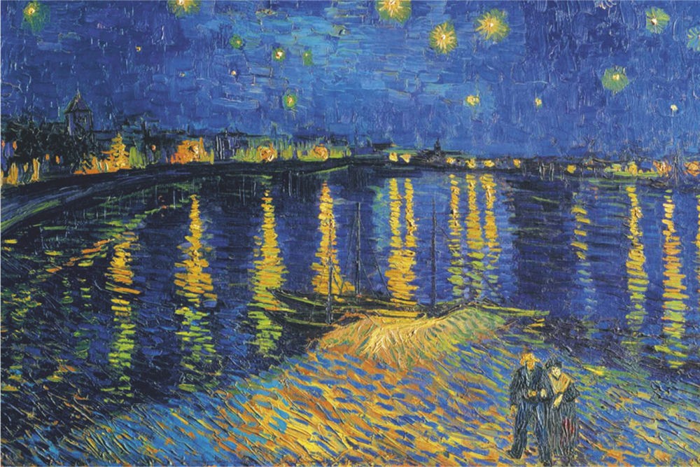Poster Studio B – Van Gogh Starlight Over Rhone La Nuit Etoilee 24×36″ NEW Art