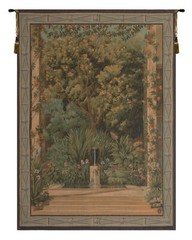 Serre Napoleonienne French Outdoor Terrace Trees Woven Tapestry Wallhanging