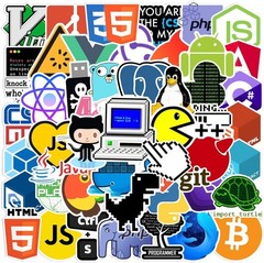 50 PCS Programming Stickers for Developers, Coders, Programmers, Hackers, Geeks,