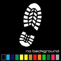 Boot Print Sticker Vinyl Decal – Foot Shoe Kick Footprint Funny Car Bumper