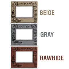 Personalize 20 Years of marriage-Anniversary gift-engraved Leather frame