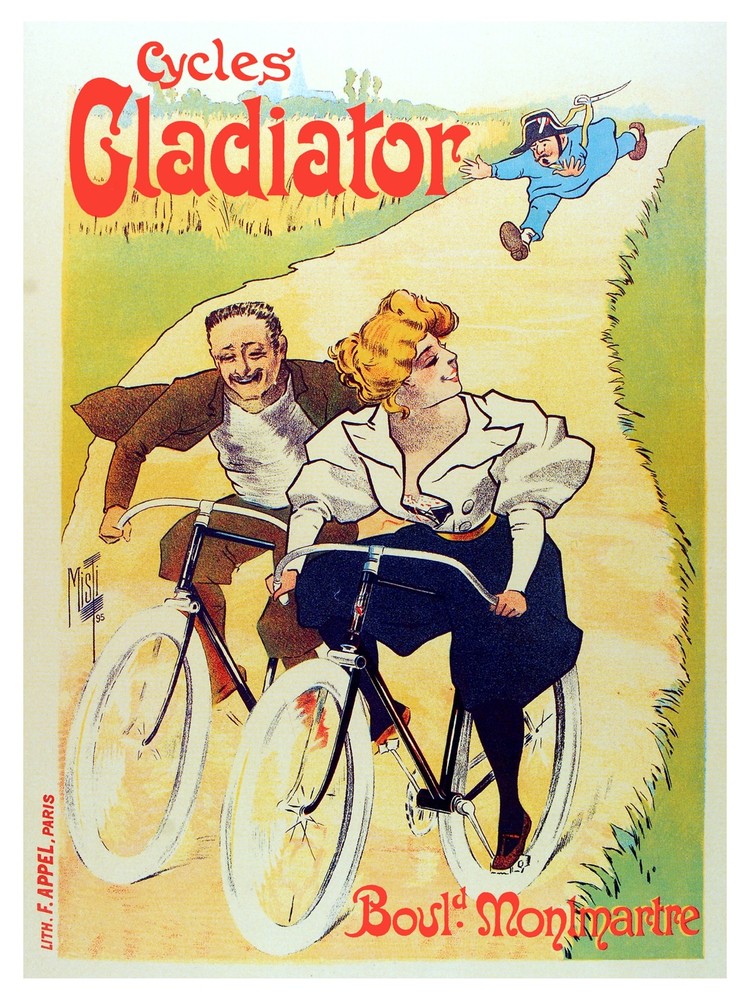 Gladiator Cycles advertisement Decor Poster.Graphic Art Interior design 3227