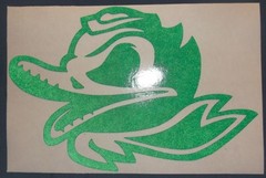 Oregon Ducks Combat Duck Decal Car Window.Sticker Vinyl 6 X 4 Inches