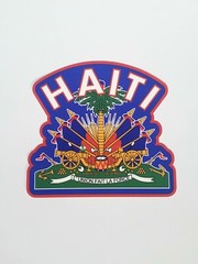 Haiti Weatherproof Glossy Decal. 4.75×4.25 inches