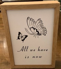 “All We Have Is Now” Wooden Frame. NWT 5.5×8
