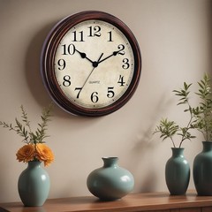 Decorative 9-Inch Silent Clock – Ideal for Living Room, Bedrooms, and Kitchens