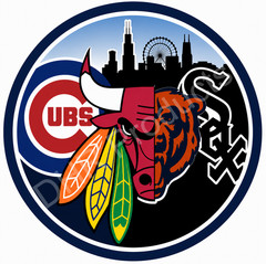 Chicago Sports Teams Mashups Vinyl Sticker/Decal Bulls Bears Cubs White Sox