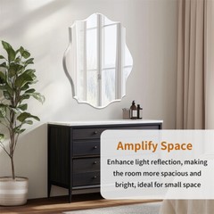 Irregular Decorative Wall Mirror Unframed Vanity Mirror for Bathroom Living Room