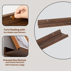 Picture Ledge Shelf,24 inch Long Floating Shelves for Wall Set of 4,Picture S…