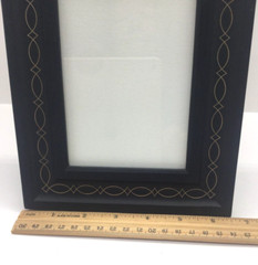 Photo Frame Black Resin/Plastic Gold Scroll Easel/Wall Hanger French Country