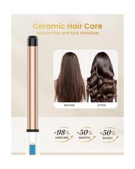 1 Inch Extra Long Barrel Curling Wand, Ceramic Tourmaline Curling W… Fast Ship