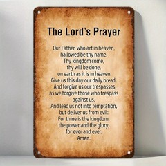 Lord’s Prayer Metal Wall Sign Religious Decor