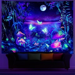 Magical Galaxy Space Tapestry – UV Reactive Design for Nature-Inspired Interiors