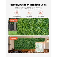 Uimoso Artificial Plant Wall Panels 12PCS 20 x 20 in Faux Boxwood for Greenery