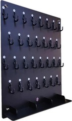 Acrylic Key Hooks 14 3/4ʺW X 18 3/4ʺL Wall-Mounted Key Hanging Board with 30 Hoo