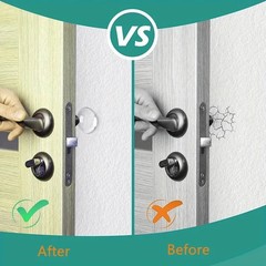 6Pcs Wall Door Handle Stopper Silicone Transparent round Protector Self-Adhesive