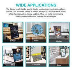 5PCS Clear Acrylic Book Stand with Ledge,Pictures Albums Comic CD Display Stand