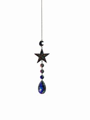 NEW sun catcher crystals rainbow colors hangs 13-15 inches GOLD STAR