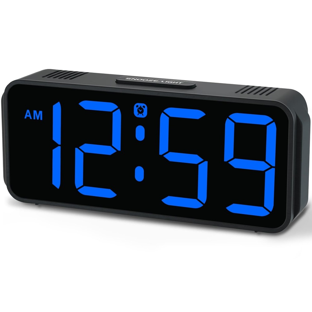 Peakeep Small Digital Alarm Clock Plug in for Bedrooms Bedside, Tiny Electric
