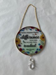 Retirement Gift, Personalized Retirement Floral Glass Golden chain Home Decor
