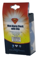 DC Comics Superman Mini 2-Inch Blue Alarm Clip Accutime Watch