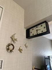 Dulton Double-Faced Clock Rectangle Black magnet H21-0362BK
