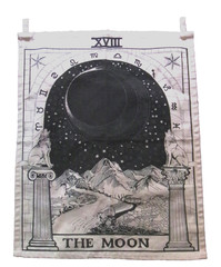 Moon Wallhanging Zodiac Tarot 20 & 1/4 X 16.5 In Cotton UrbanOutfitters No Rod