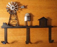 Rustic Country Primitive Windmill Garden Barn Water Tower Hook Farm House Decor