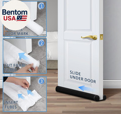 Large Door Draft Stopper 30 Inch for Small Size Bedroom Door, Fits 0.5 to 1.7″ G