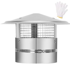 9″ Round Chimney Cap, Adjustable Stainless Steel Roof Vent with Screen