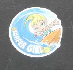 Surfer Girl 2003 Y2K ODM Brand Imports Prism Holo Girl Power Vending Sticker