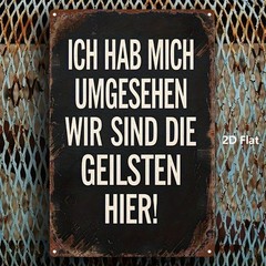Vintage German Humor Metal Sign 8×12 Inches Wall Decor