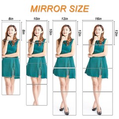 4 Pack Acrylic Mirror Tiles, 12”x16”Unbreakable Wall Mirror Full Length, Stic…