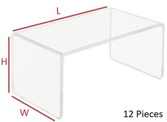 T’z-Tagz Clear Acrylic Riser Display Stands 10×6.0x3.0 Lot of 12