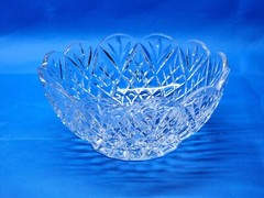 Gorham Cherrywood Lead Crystal Bowl 10” Yugoslavia Vintage