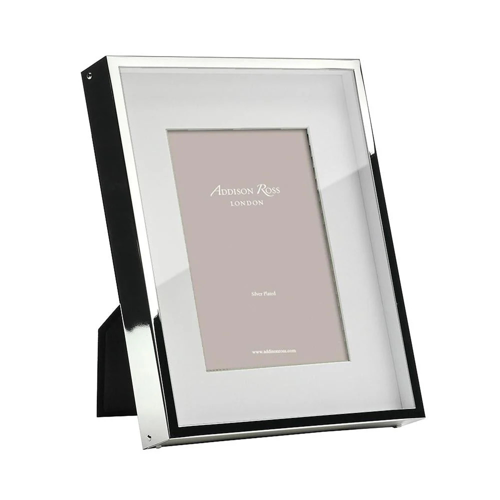 New in Box – Addison Ross Silver Plated Box Frame, White Mount – 5 x 7 in