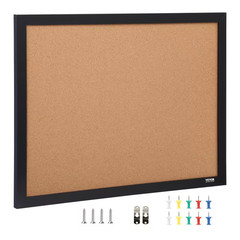 Cork Board 36 In. X 24 In. Vision Board Includes 10 Pushpins and MDF Sticker Fra