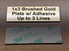 Custom Engraved 1×3 Gold Silver Copper Bronze Plate Nameplate Tag ID Plate