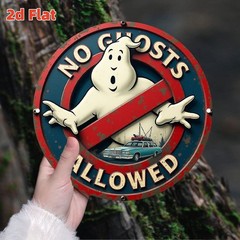 Ghostbusters No Ghosts Allowed Metal Sign Vintage Retro Movie Wall Decor Tin Art