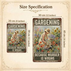 Personalized Funny Gardening Sign • Rustic Farmhouse Wall Decor • Vintage Flower