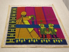 Vintage Hand Woven Wall Hanging Tapestry ~ Beautiful Pre-Owned ~ Unknown Scene
