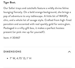 Jonathan Adler – RECTANGULAR Tray – Safari – Porcelain