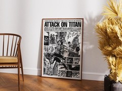 Levi Ackerman Poster Attack on Titan Anime Wall Art Manga Print