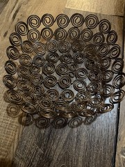 Vintage Metal Spiral Wire Decorative Bowl Brown, Metal Theme, All Occasions