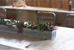 Country Rustic Barnwood Table Decor 35.5″L – Perfect for Planter & Organizing
